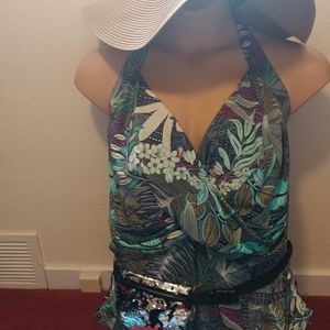 Coastal blue bathing suit